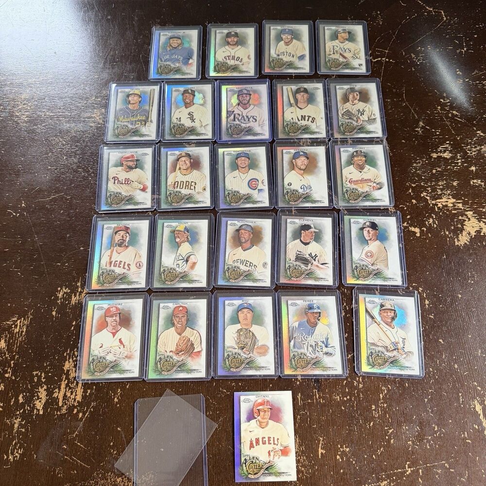 2022 Allen Ginter Chome Refractors 25 Card Lot NM w Ohtani #58 Top Loaded No Dup